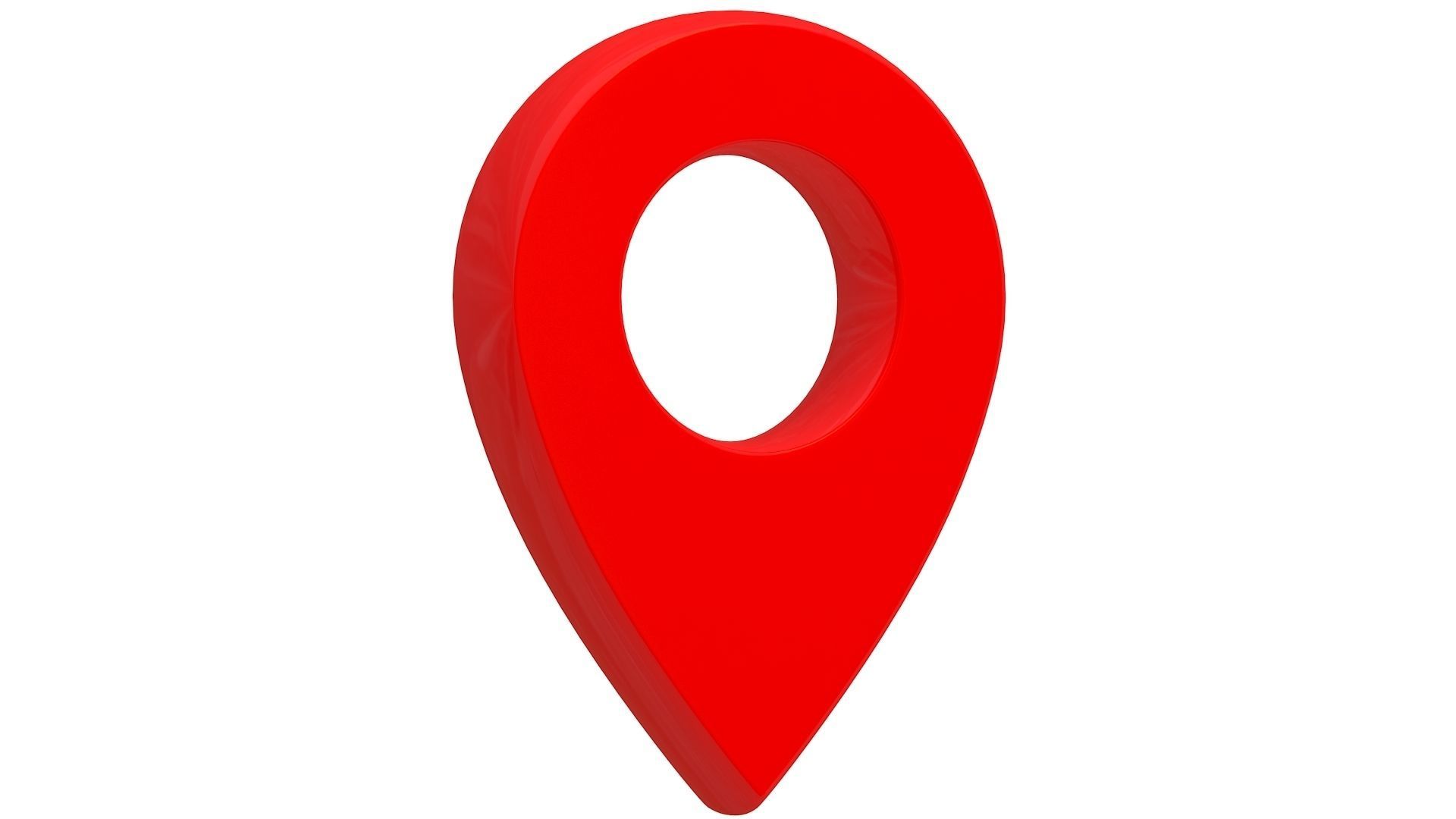 3D Map Pointer Red 3D model_1