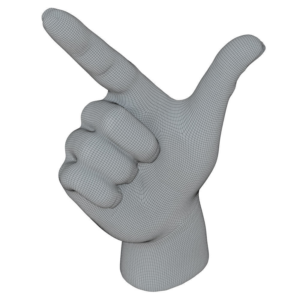 Figurine Point Hand 3D model_6