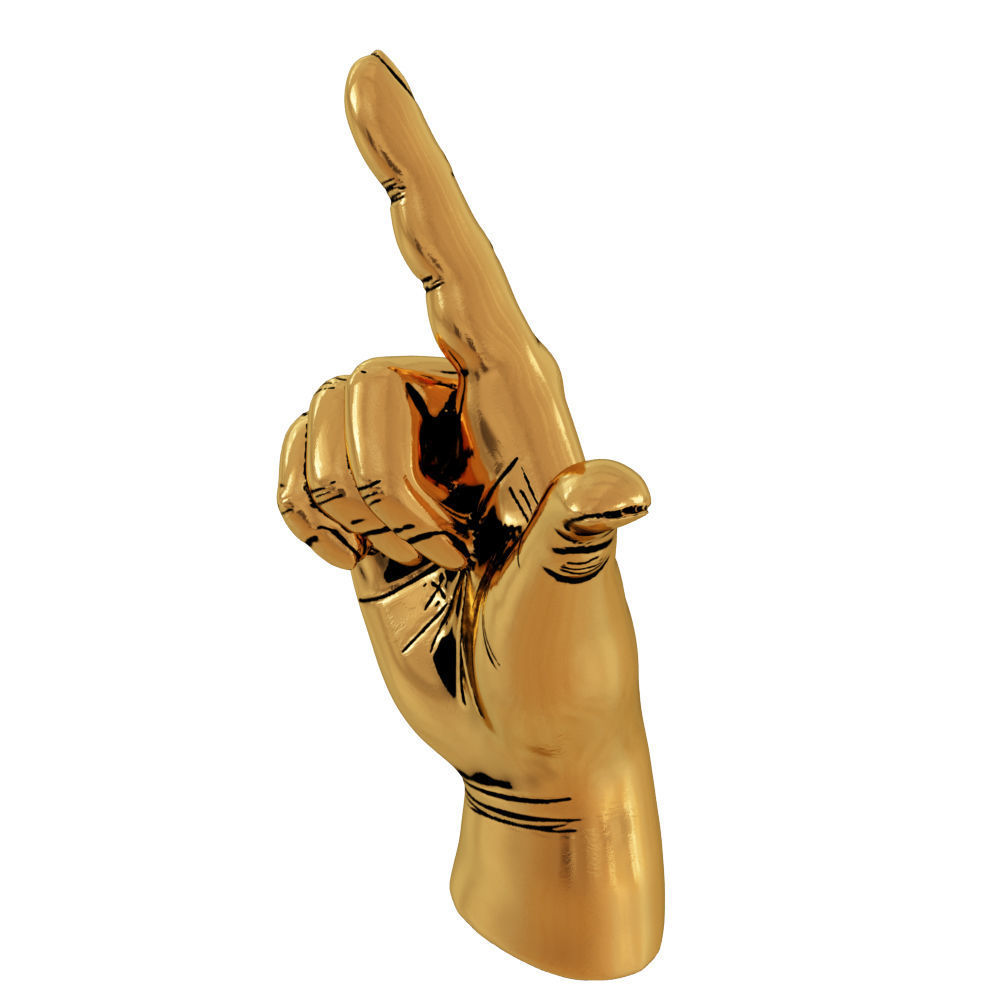 Figurine Point Hand 3D model_2