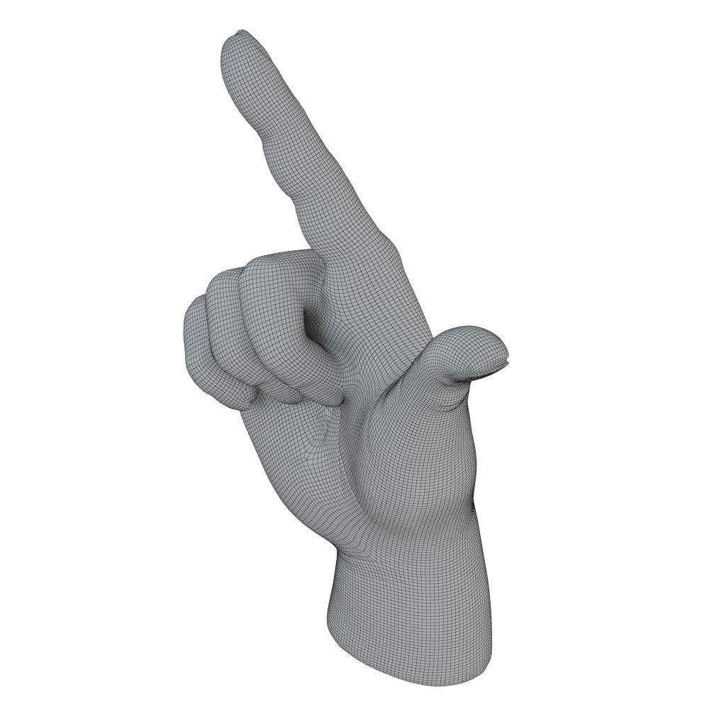 Figurine Point Hand 3D model_7