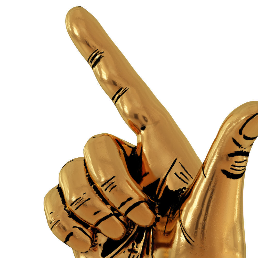 Figurine Point Hand 3D model_5