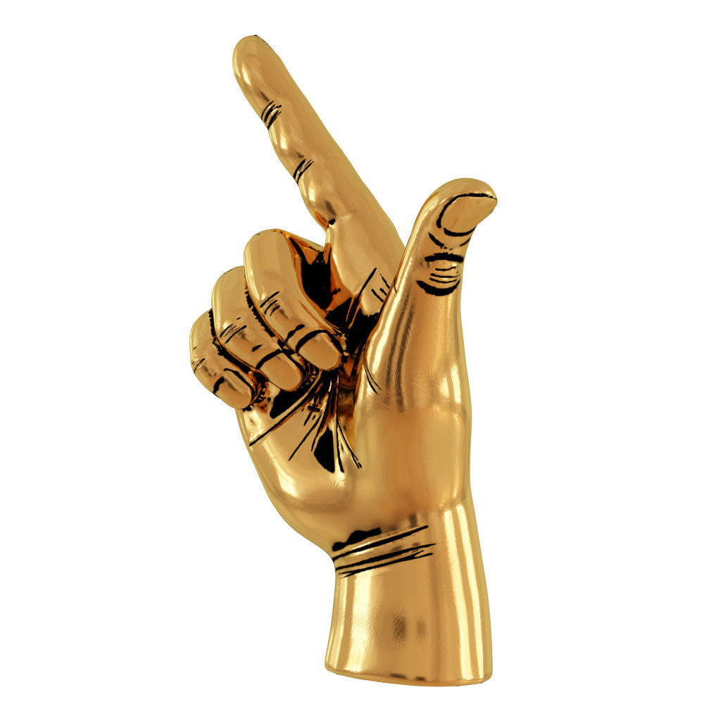 Figurine Point Hand 3D model_1