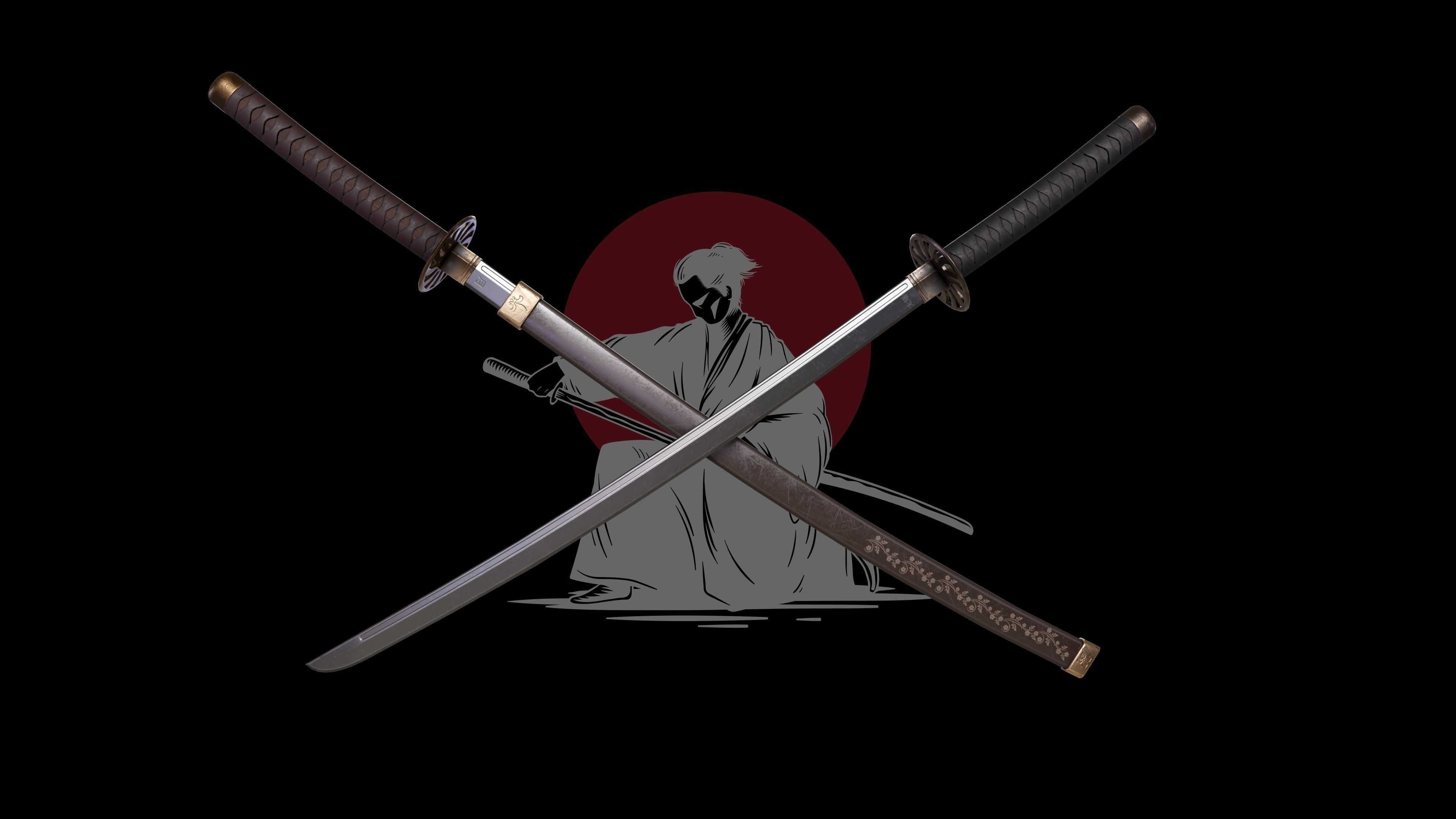 Samurai Katana - Game Ready Low-poly 3D model_7