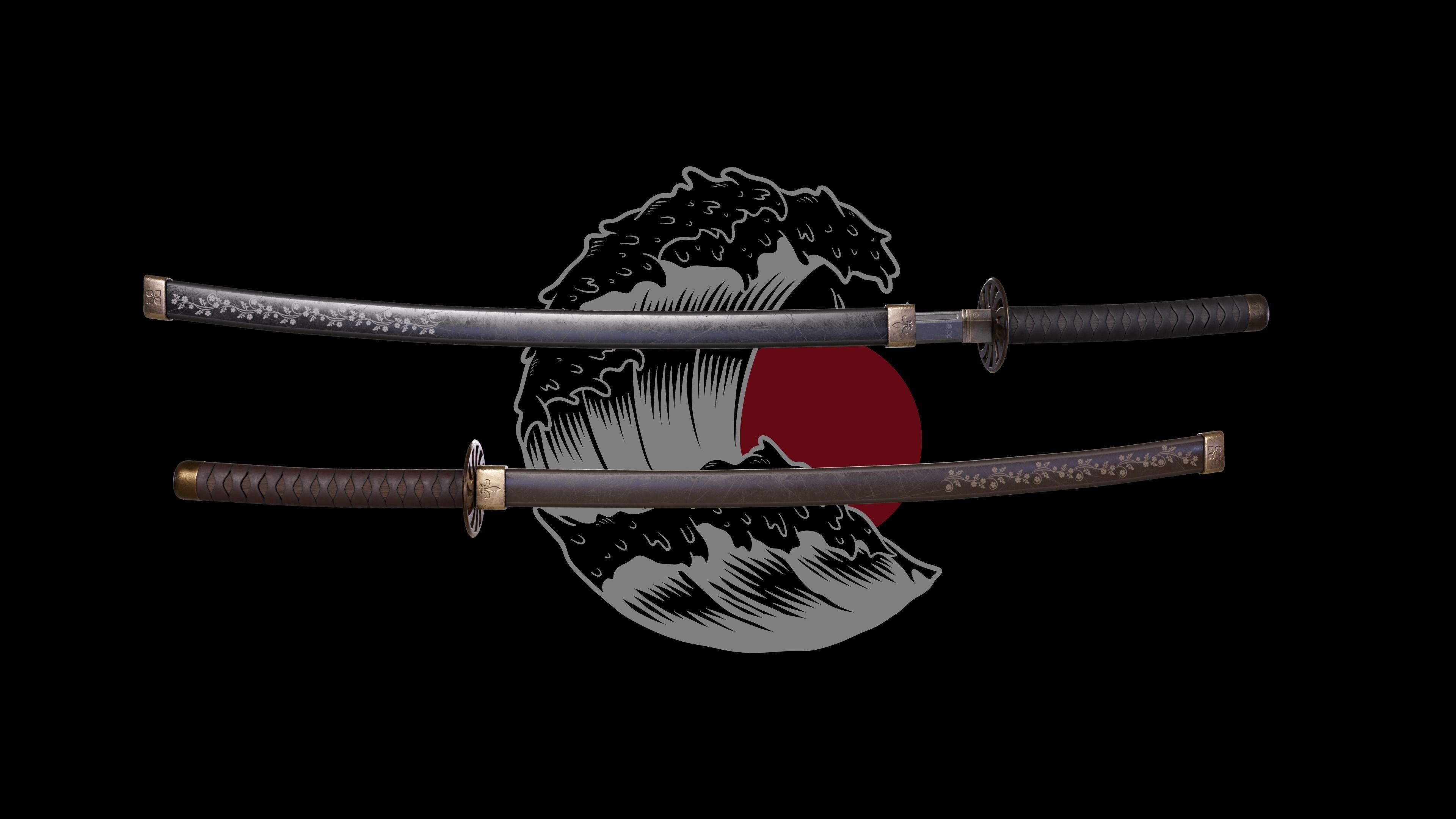 Samurai Katana - Game Ready Low-poly 3D model_3