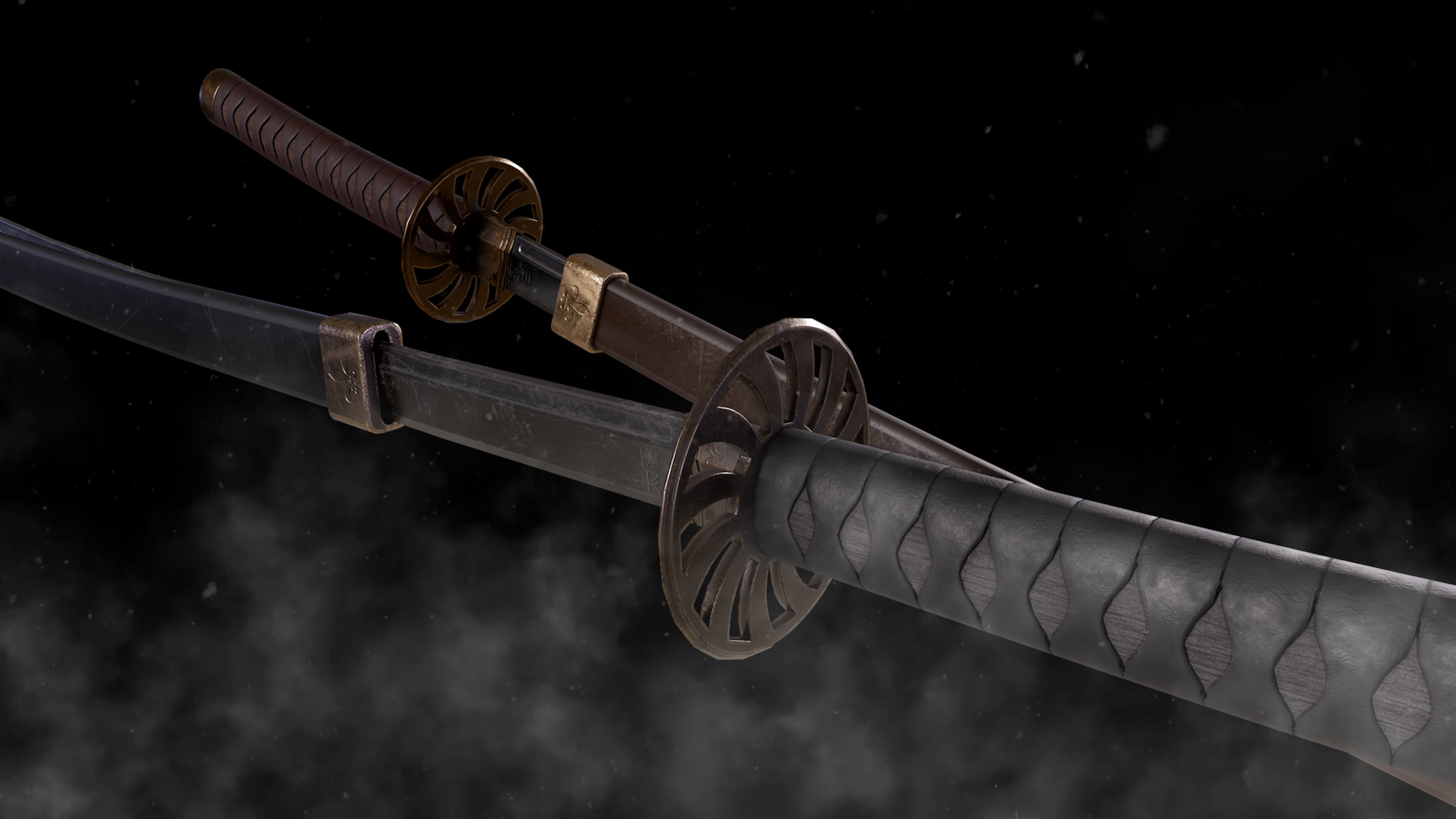 Samurai Katana - Game Ready Low-poly 3D model_10