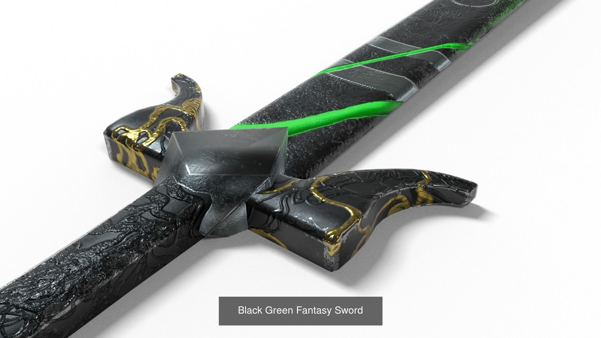 Stylised Fantasy Swords - Two in One Pack 3D Model Collection_3