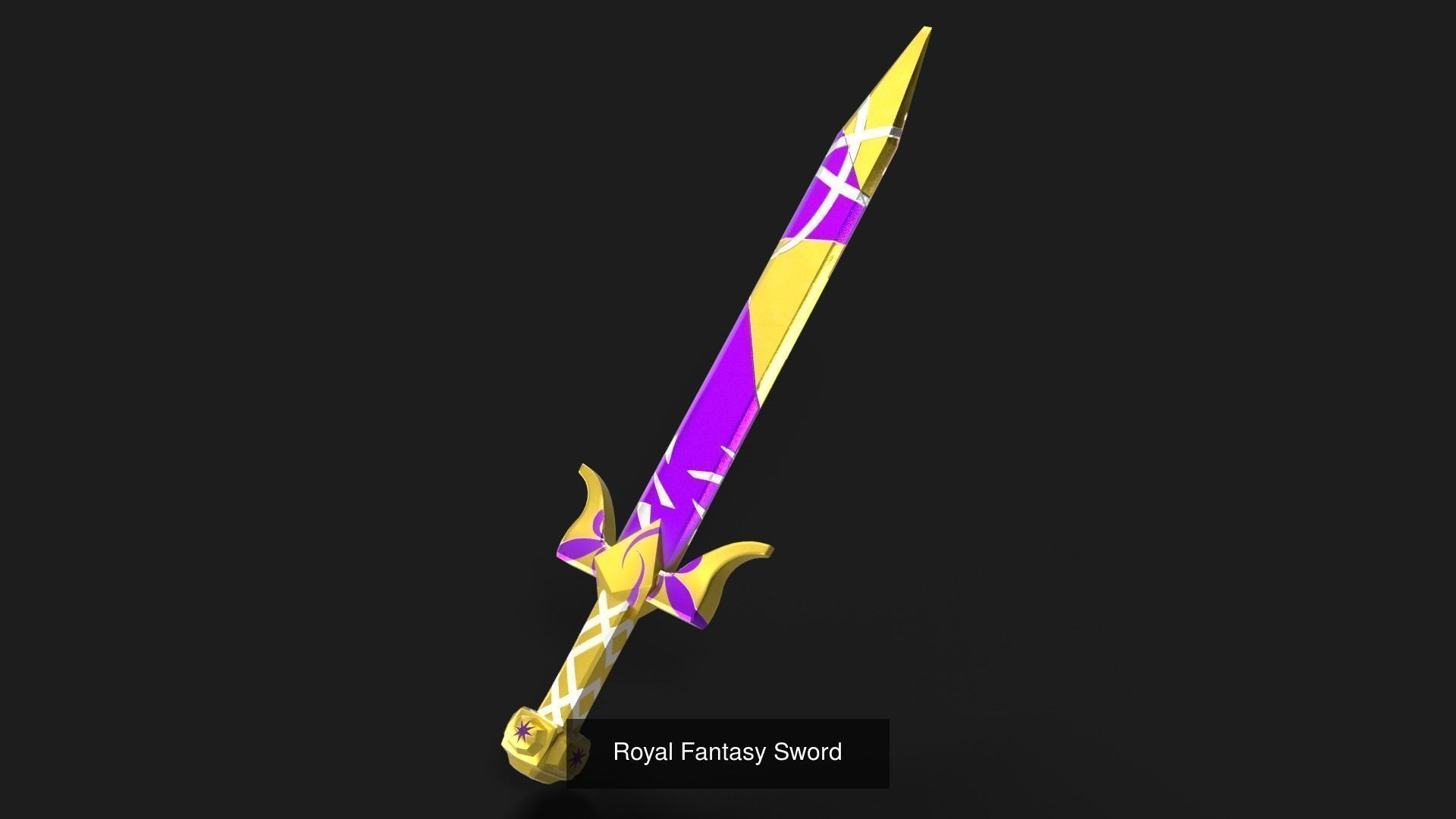 Stylised Fantasy Swords - Two in One Pack 3D Model Collection_4