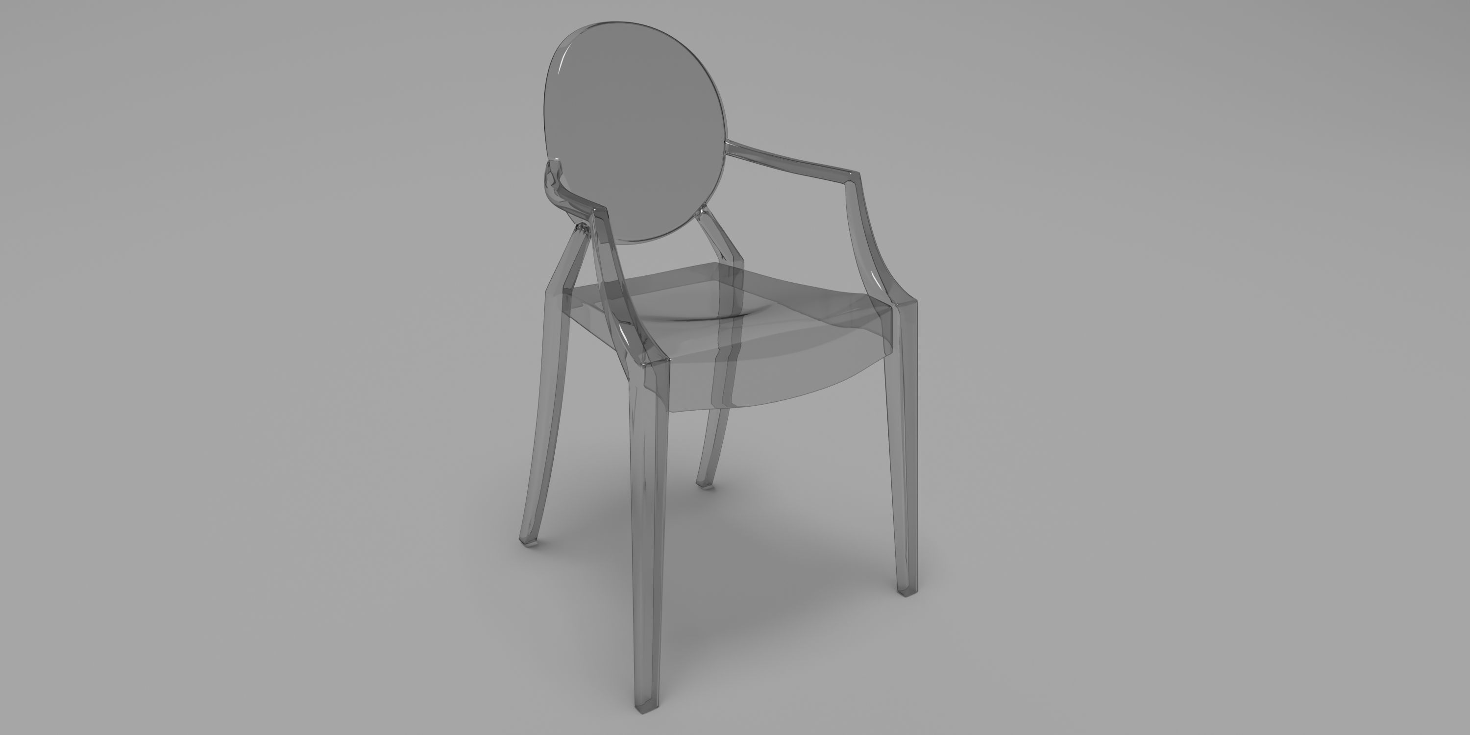 Philippe Starck Kartell Louis Ghost chair 3D model_2