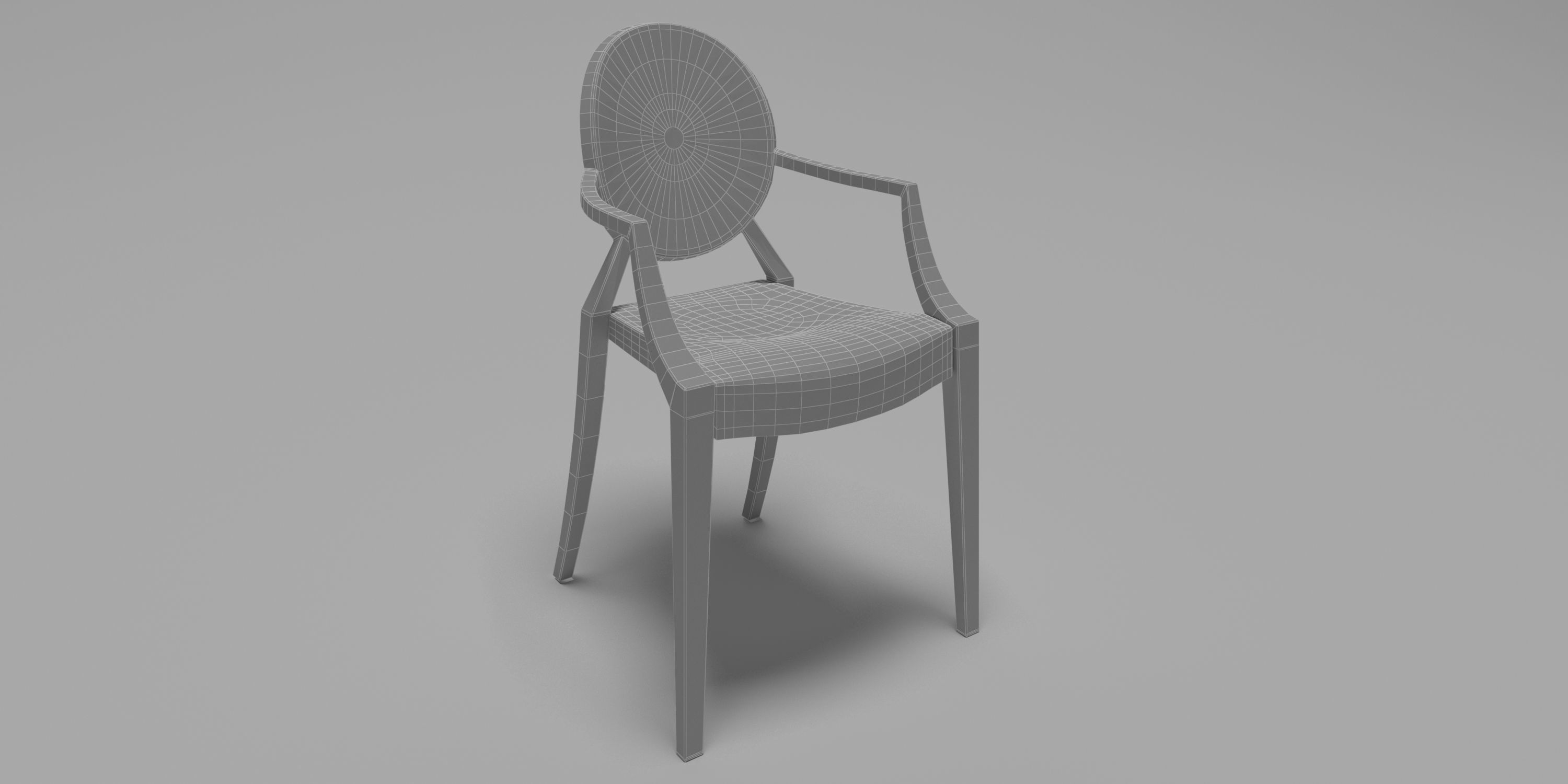 Philippe Starck Kartell Louis Ghost chair 3D model_3