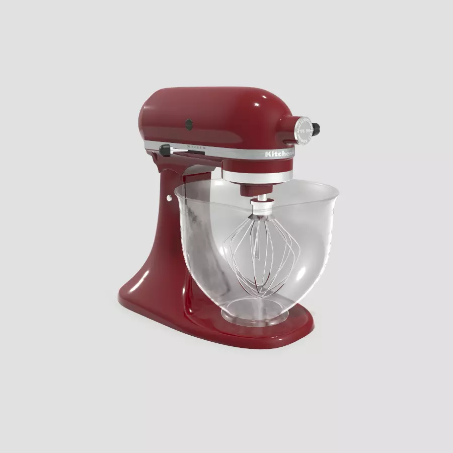 Kitchen Aid Stand Mixer Low-poly 3D model_0
