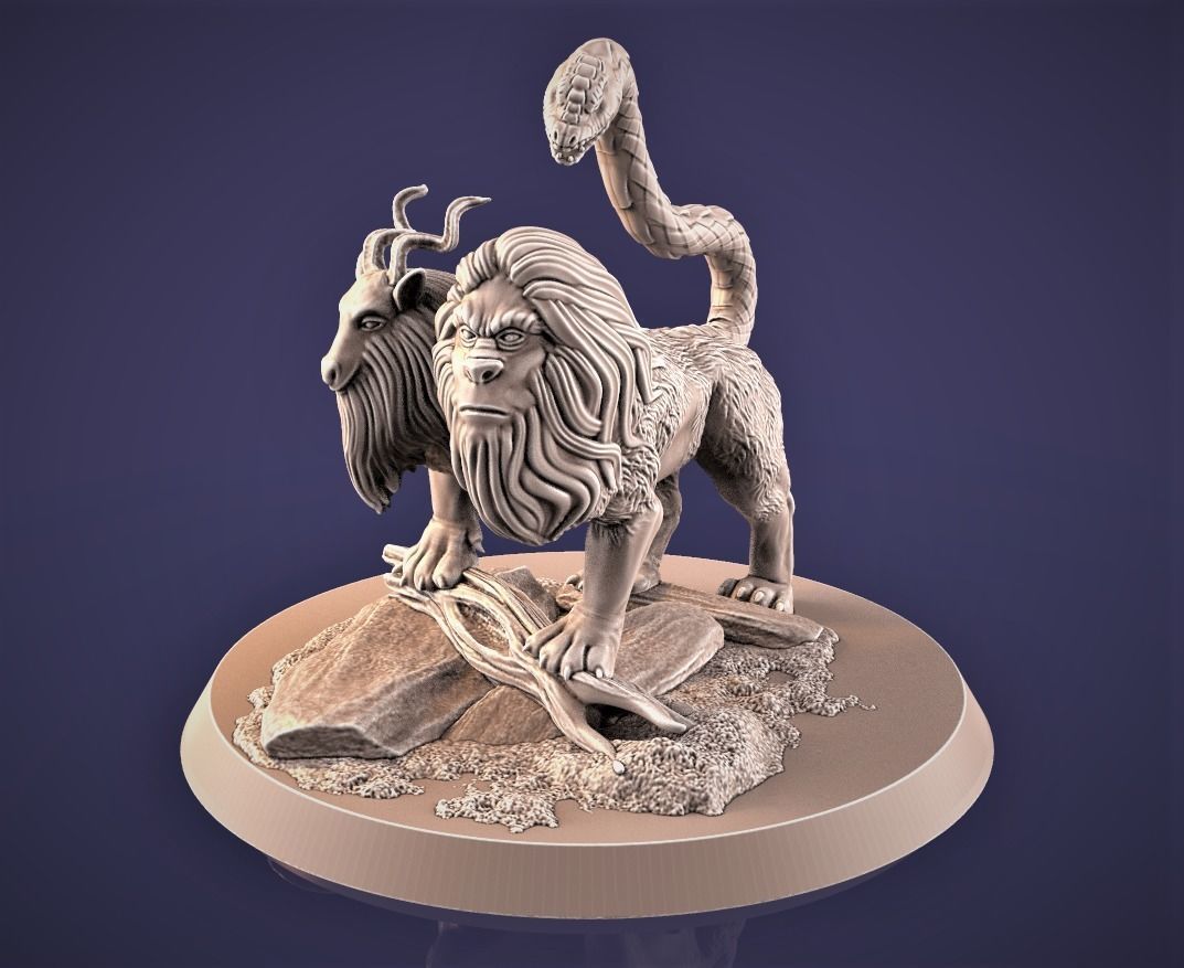 Chimera 3D printable model 3D print model_8
