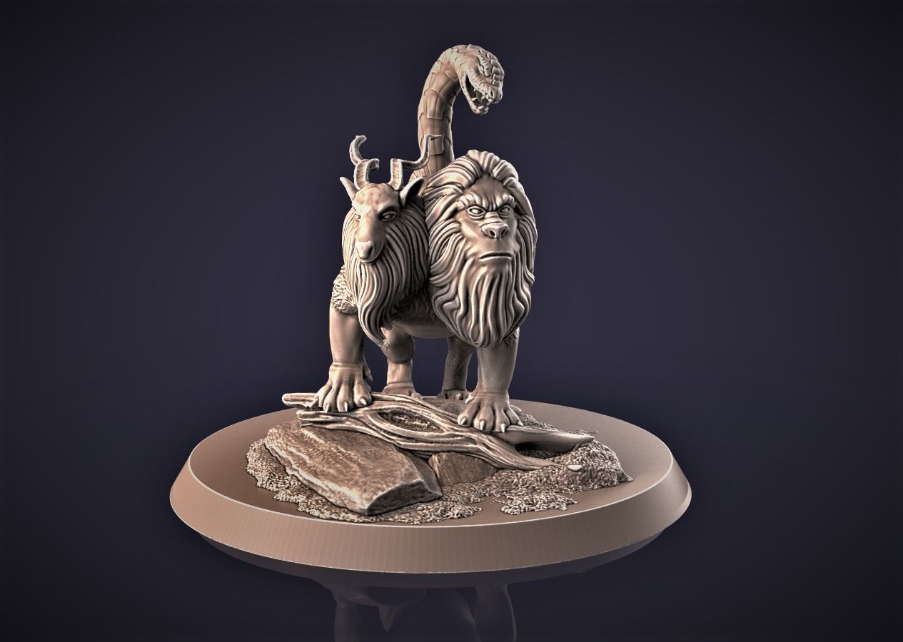 Chimera 3D printable model 3D print model_6
