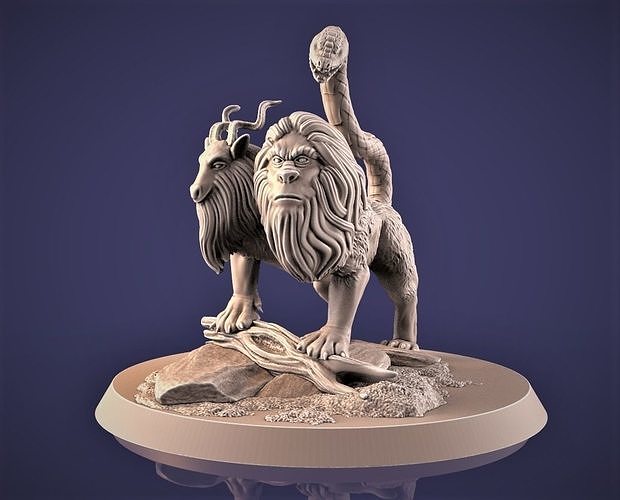 Chimera 3D printable model 3D print model