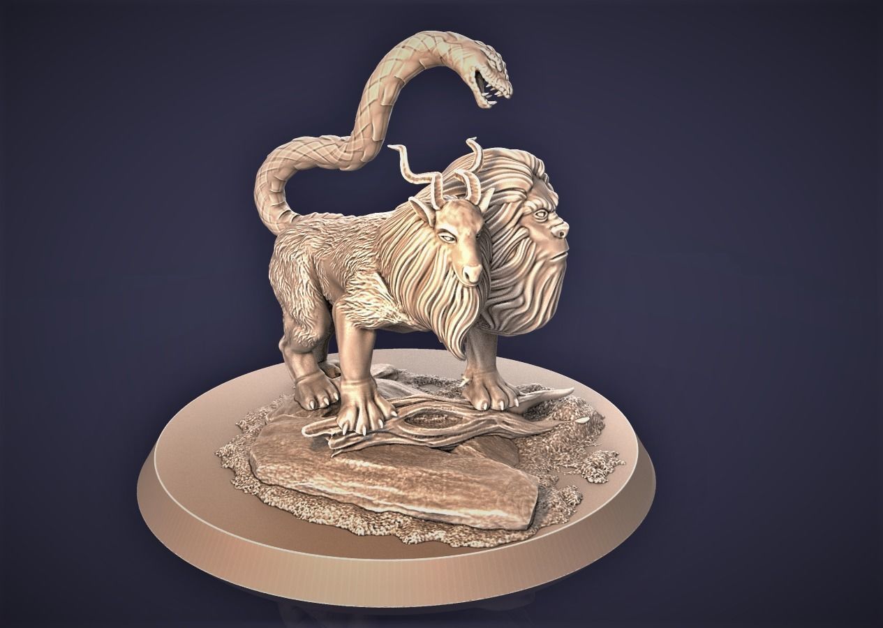 Chimera 3D printable model 3D print model_7