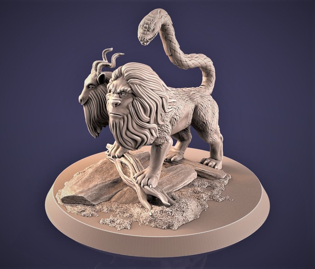 Chimera 3D printable model 3D print model_1