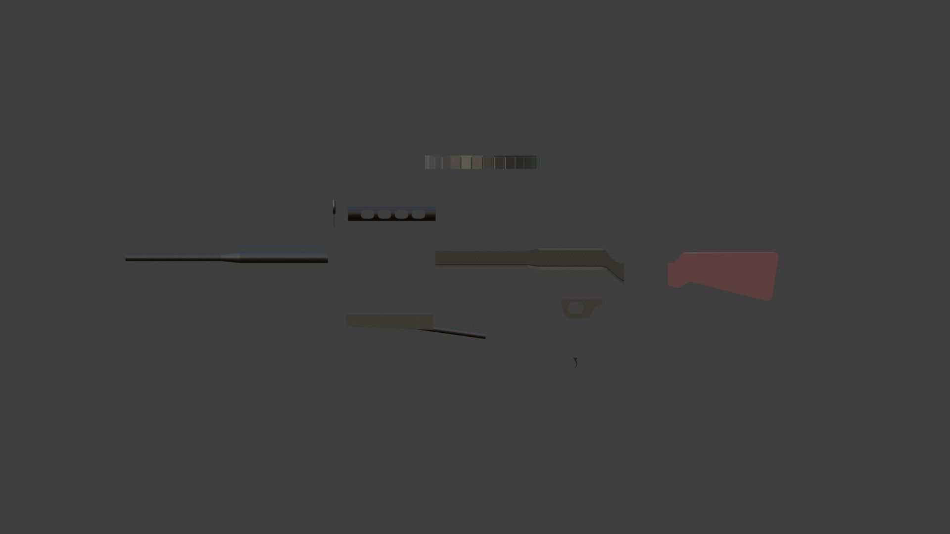 DP-28 With Individual Part Low-poly 3D model_5
