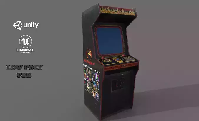 Arcade Game Machine Used Low-poly 3D model