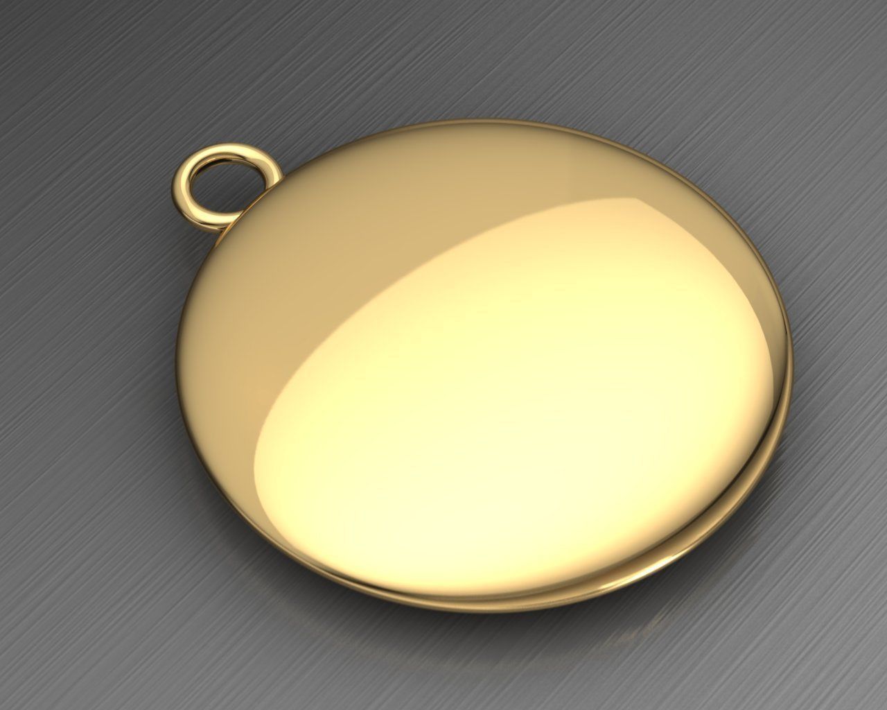 High Polish Round Disc Adjustable Necklace 3D print model 3D print model_1