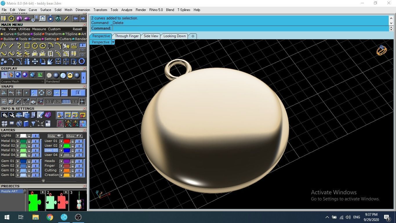 High Polish Round Disc Adjustable Necklace 3D print model 3D print model_8