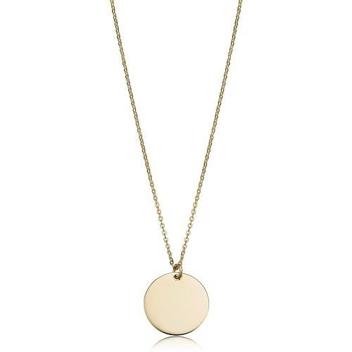 High Polish Round Disc Adjustable Necklace 3D print model 3D print model