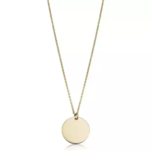 High Polish Round Disc Adjustable Necklace 3D print model