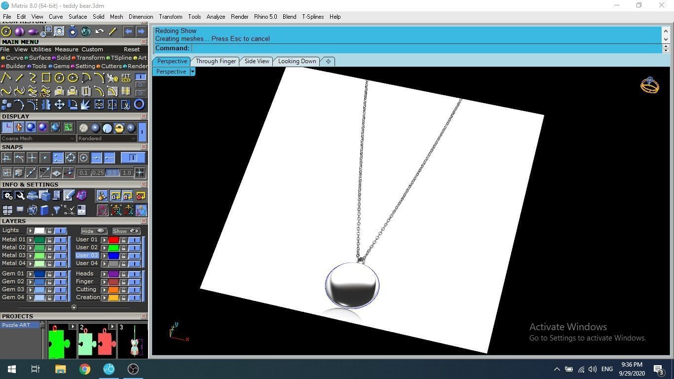 High Polish Round Disc Adjustable Necklace 3D print model 3D print model_4
