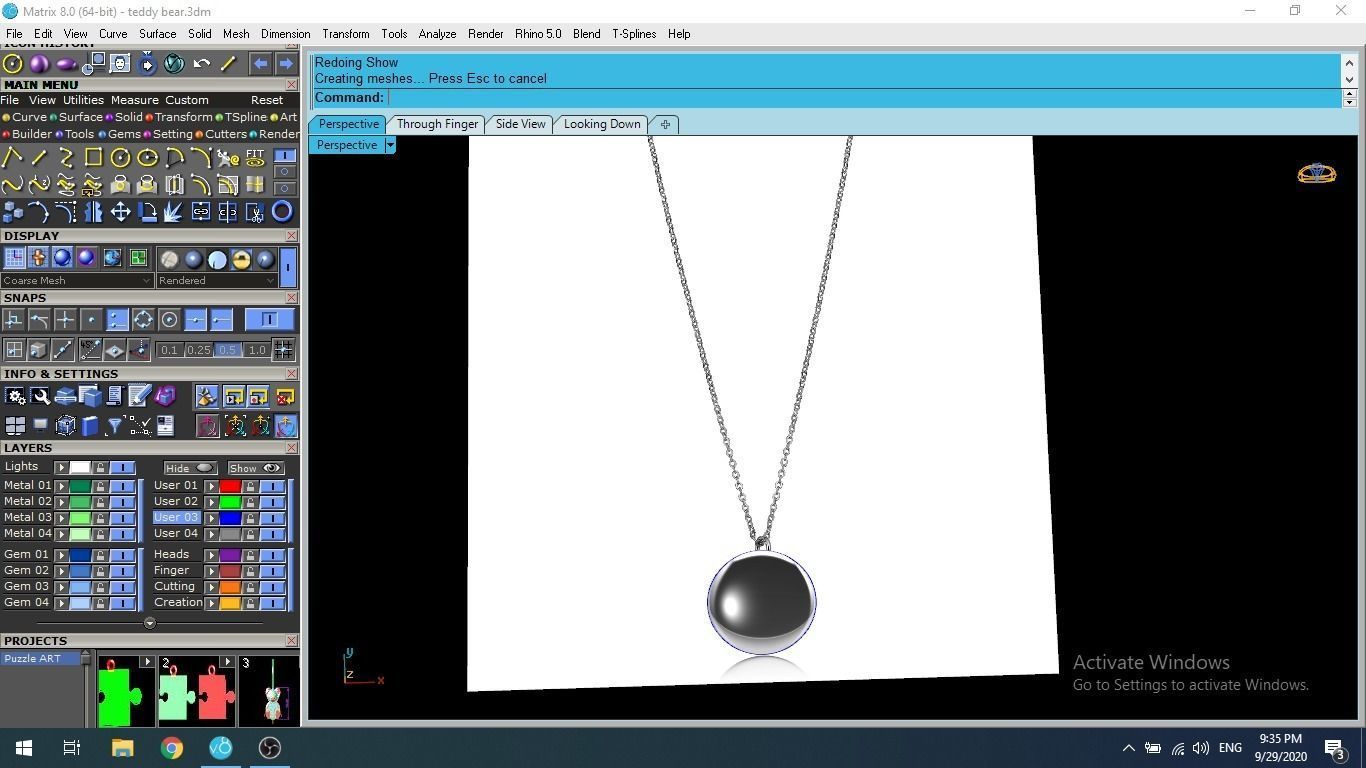 High Polish Round Disc Adjustable Necklace 3D print model 3D print model_3