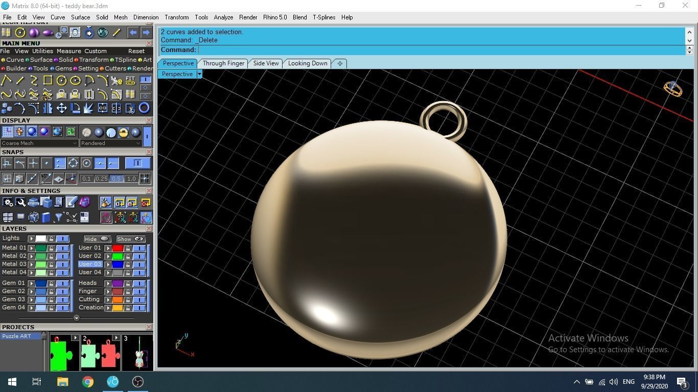 High Polish Round Disc Adjustable Necklace 3D print model 3D print model_9