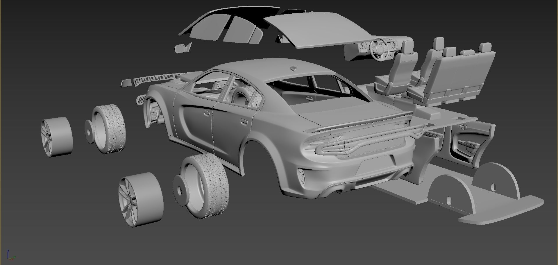Dodge Charger SRT 2021 3D print model_10