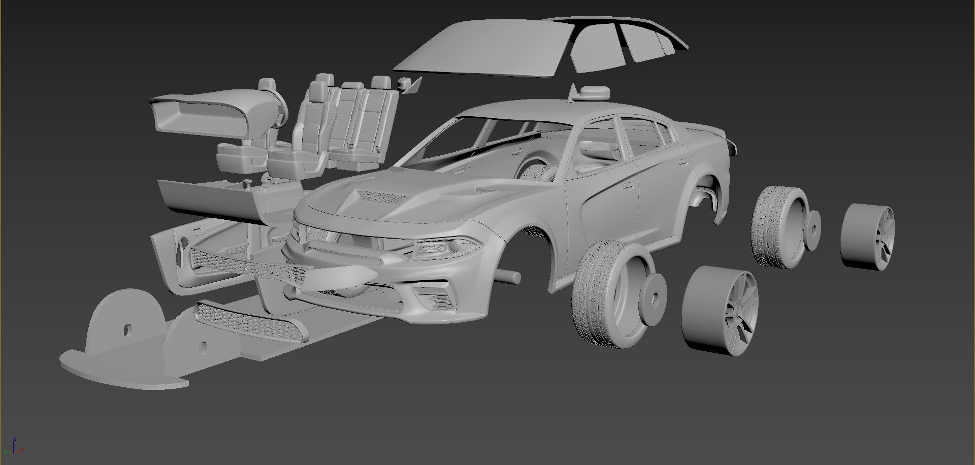 Dodge Charger SRT 2021 3D print model_9