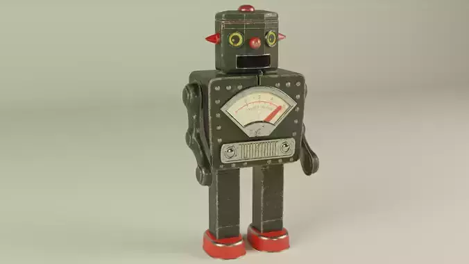 Vintage toy robot 1960 3D model