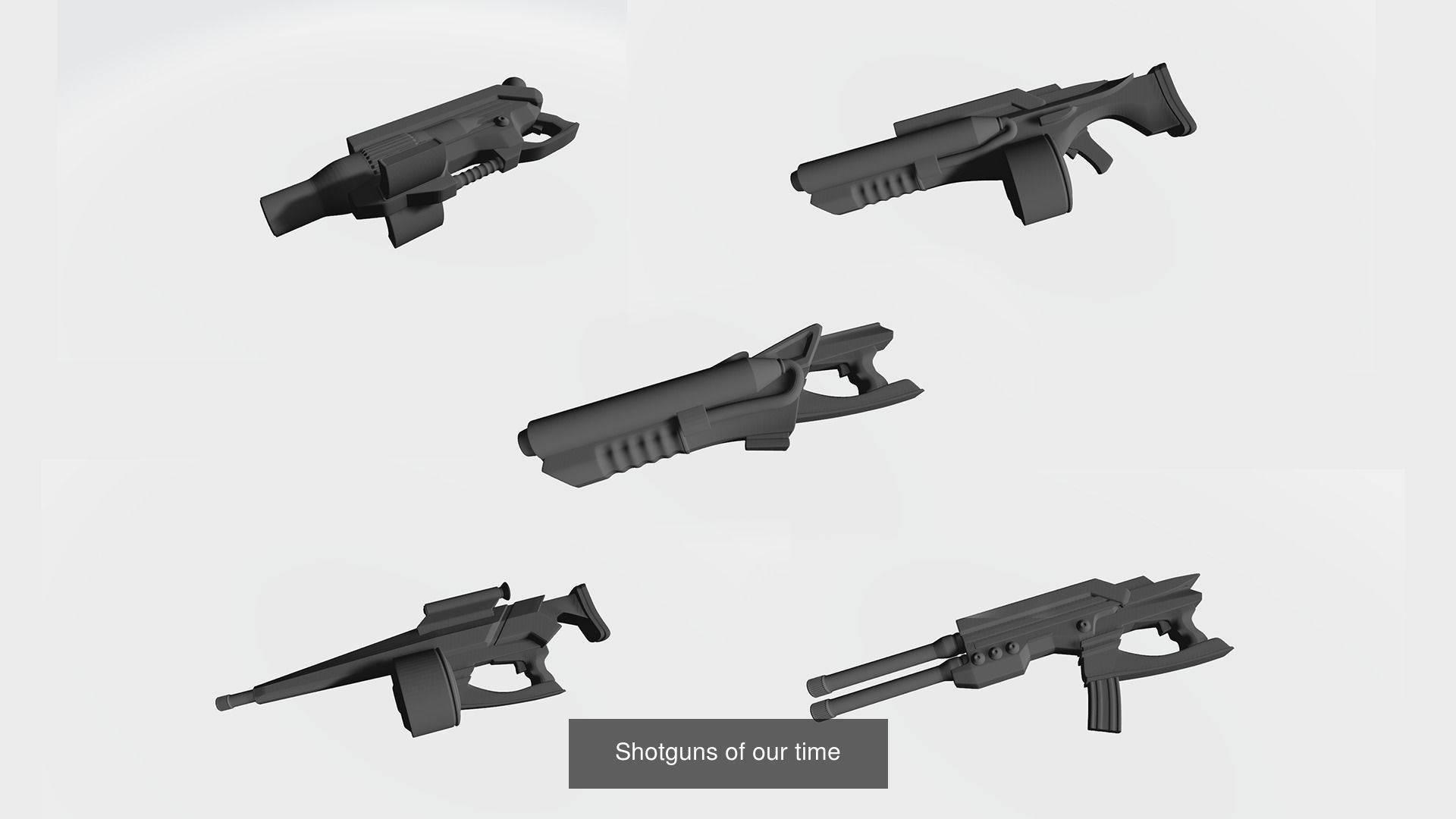 Guns and melee weapons 3D Model Collection_5