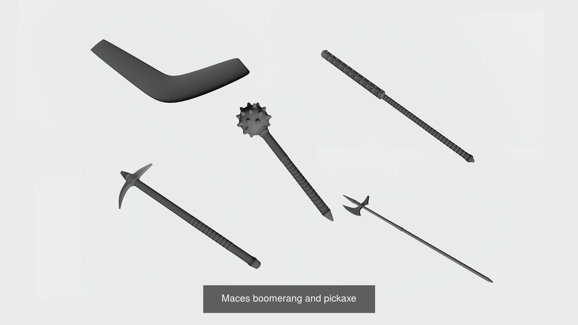 Guns and melee weapons 3D Model Collection_11