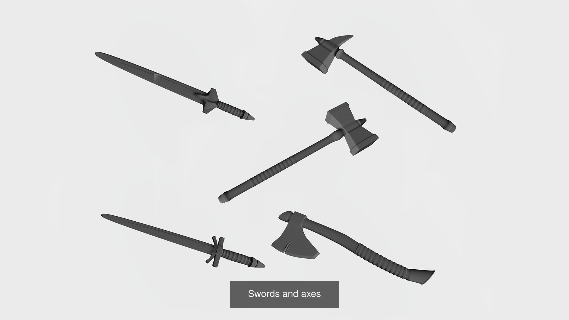 Guns and melee weapons 3D Model Collection_13
