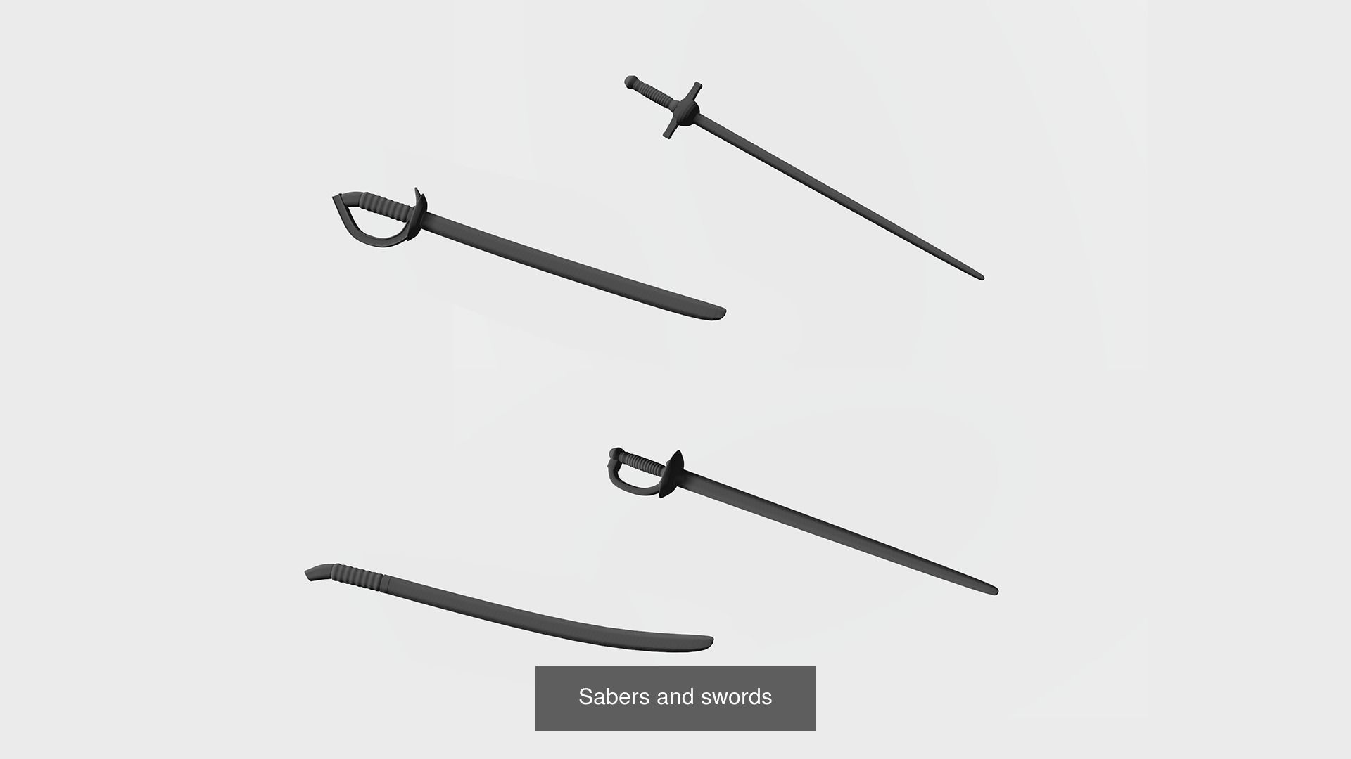 Guns and melee weapons 3D Model Collection_15