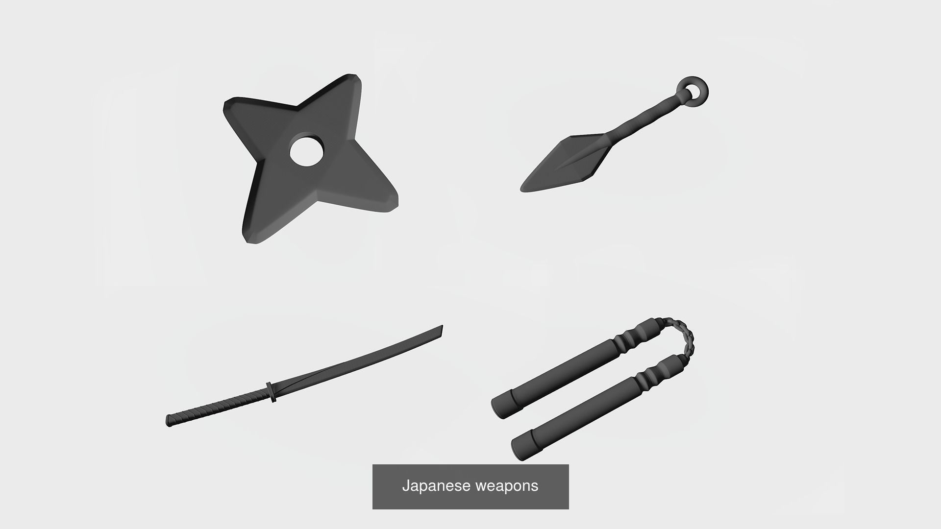 Guns and melee weapons 3D Model Collection_14