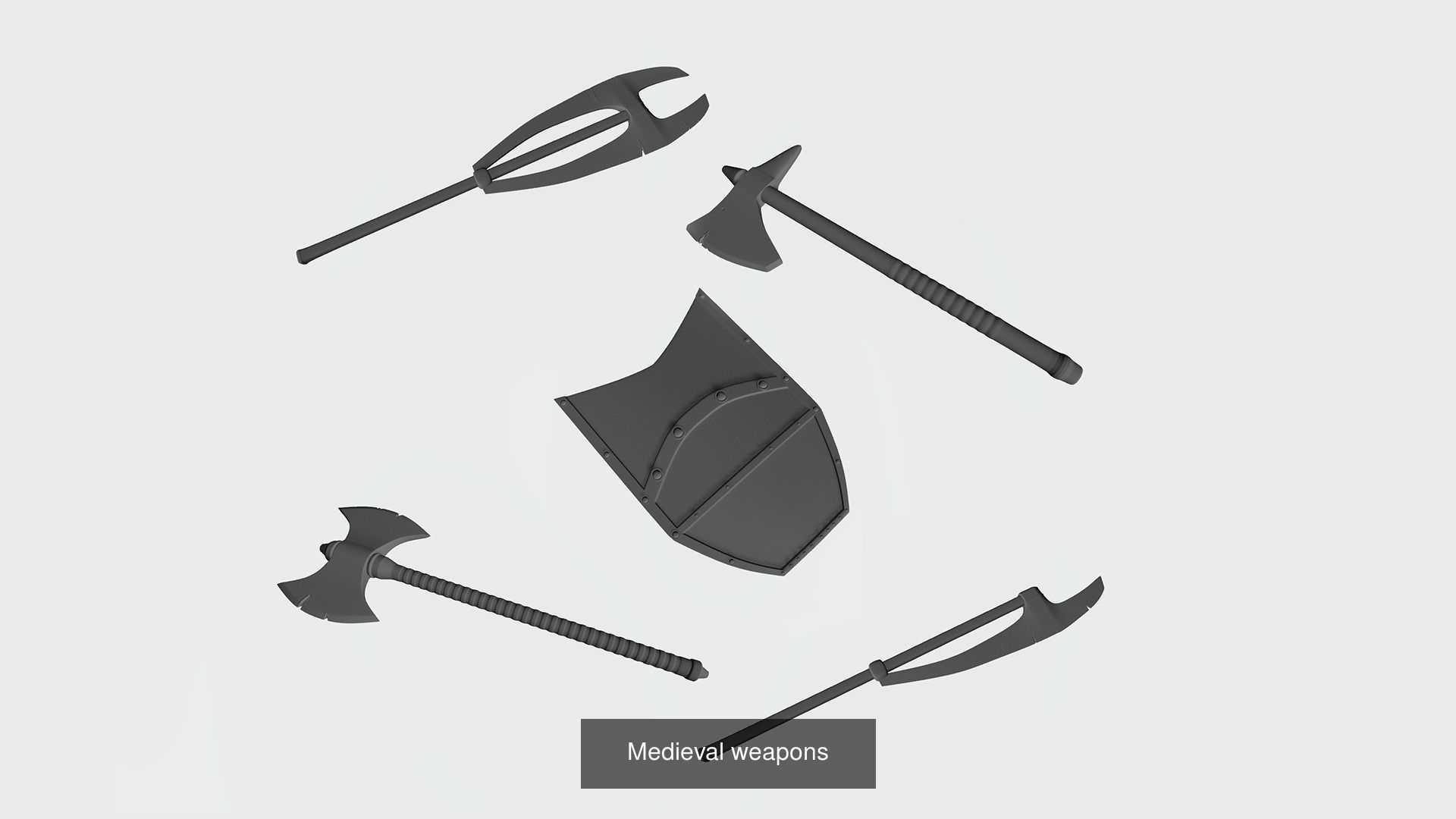 Guns and melee weapons 3D Model Collection_16