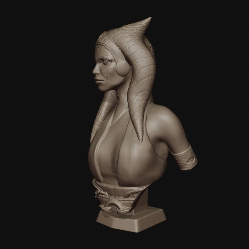 Ahsoka Tano bust 3D Model for printing 3D print model_1