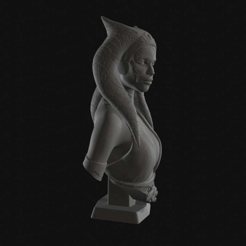 Ahsoka Tano bust 3D Model for printing 3D print model_6