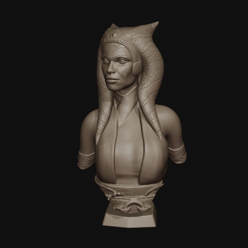 Ahsoka Tano bust 3D Model for printing 3D print model_5