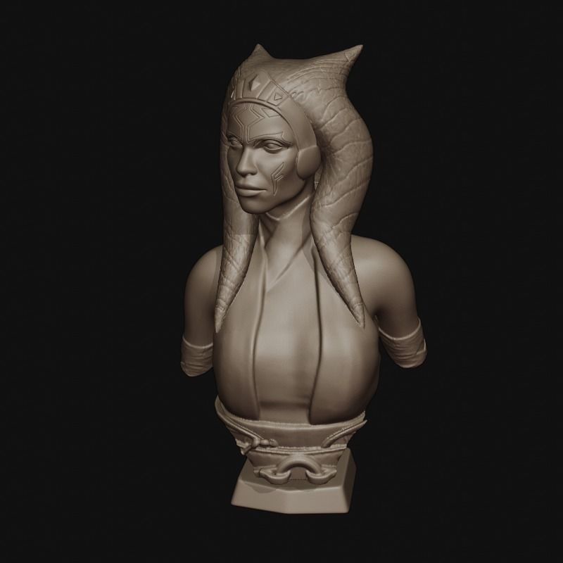 Ahsoka Tano bust 3D Model for printing 3D print model_3