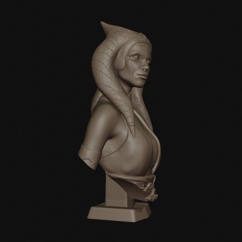 Ahsoka Tano bust 3D Model for printing 3D print model_4