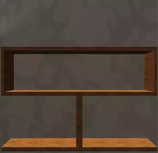 Domino bookshelf Low-poly 3D model