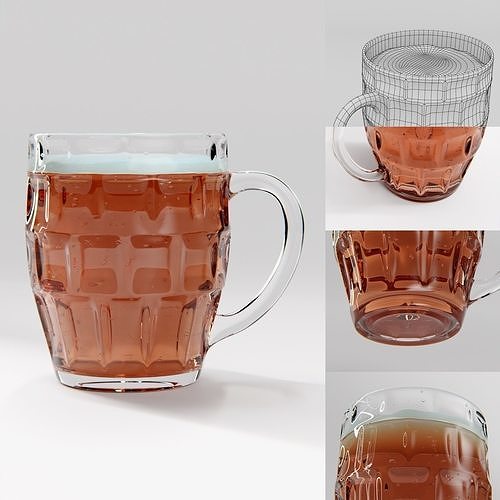Beer glass 3D model