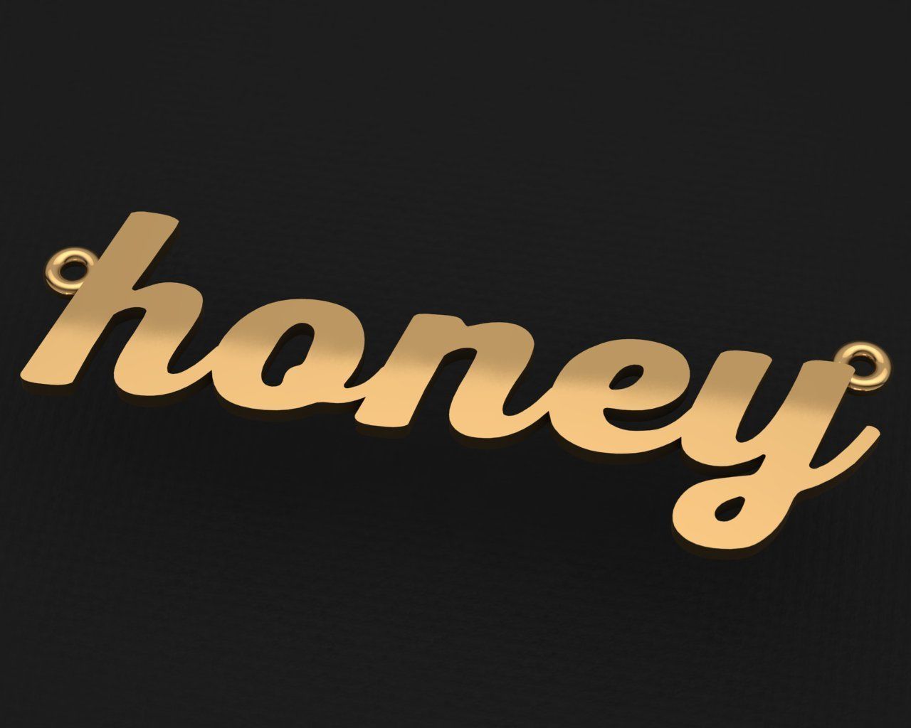 Name Necklace honey delicate 3dmodel 3D print model 3D print model_3
