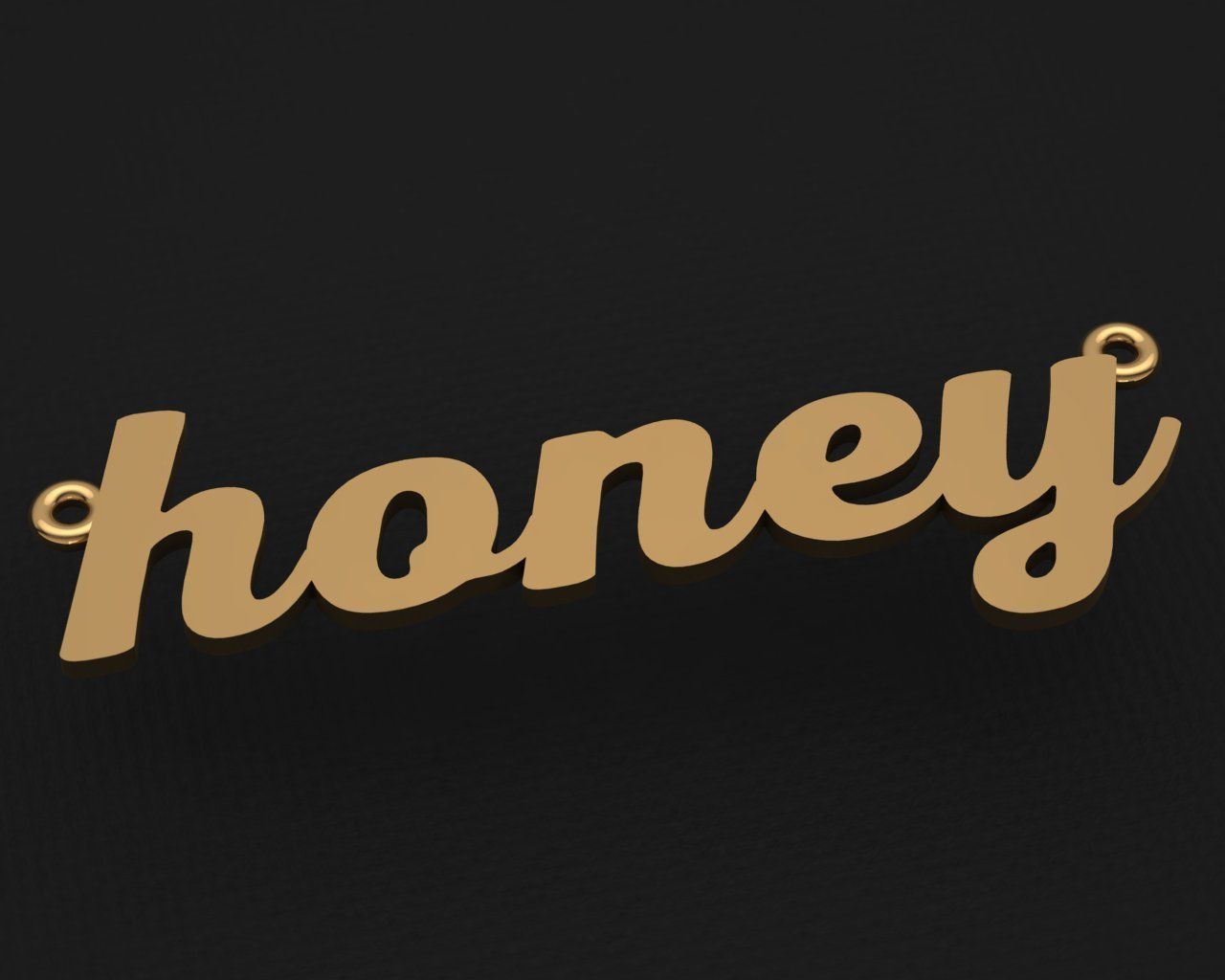 Name Necklace honey delicate 3dmodel 3D print model 3D print model_4