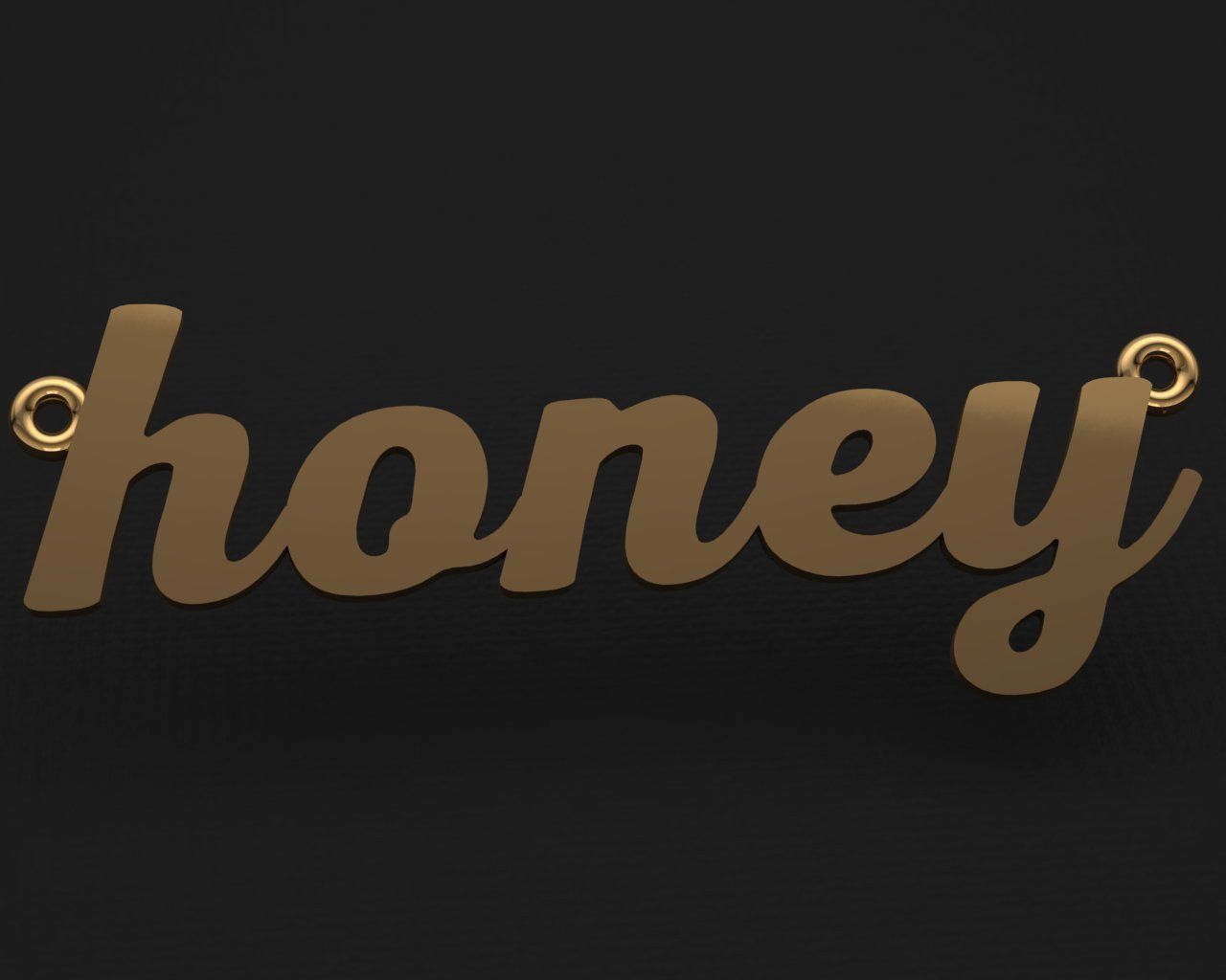 Name Necklace honey delicate 3dmodel 3D print model 3D print model_7