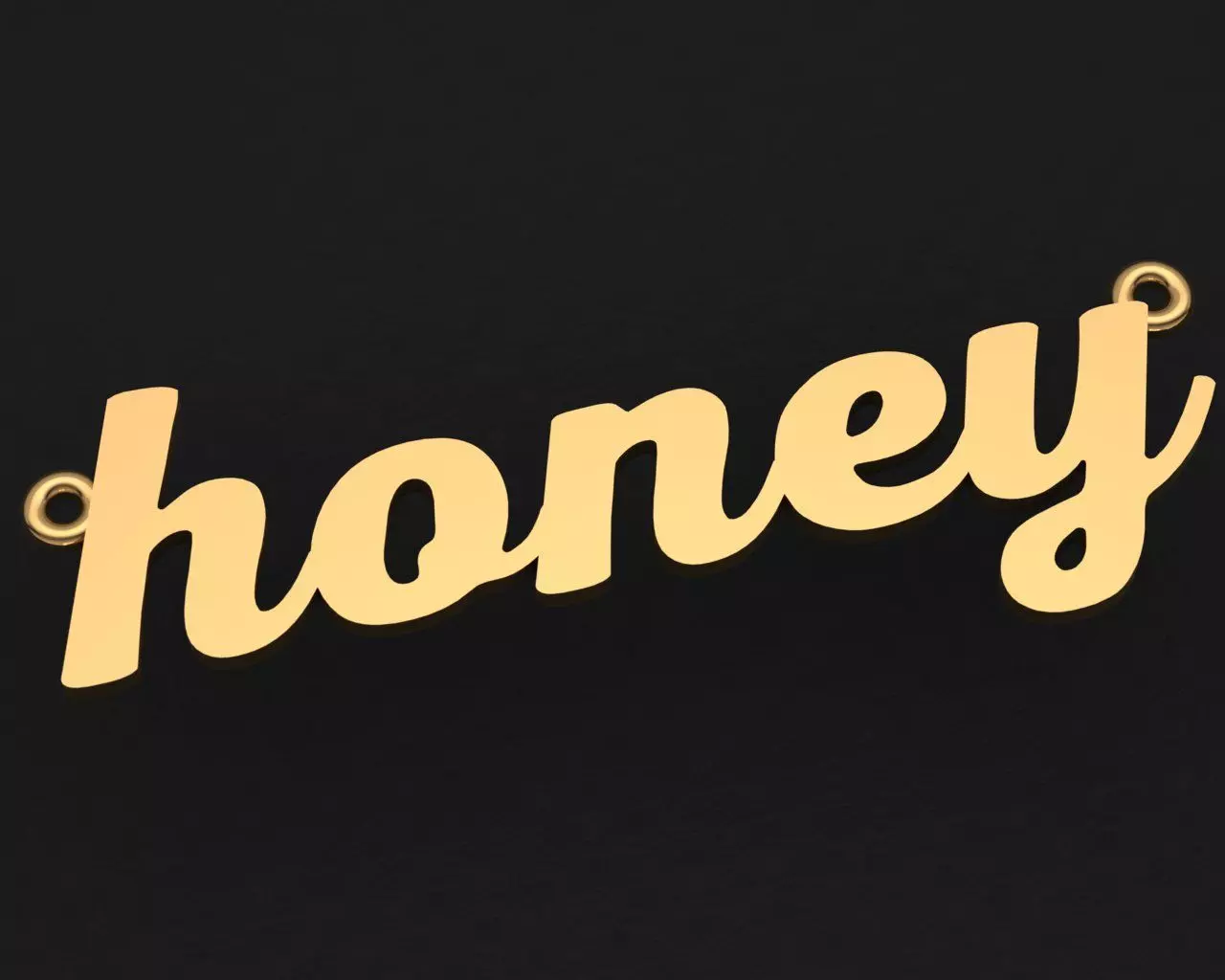 Name Necklace honey delicate 3dmodel 3D print model 3D print model_0
