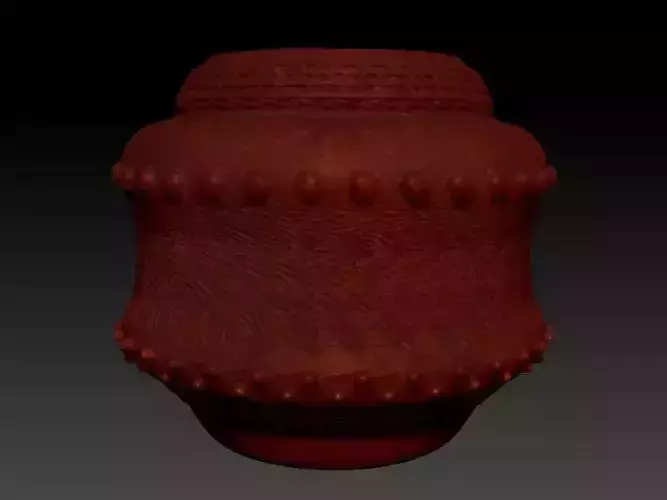 brown vase with brown ceramic texture