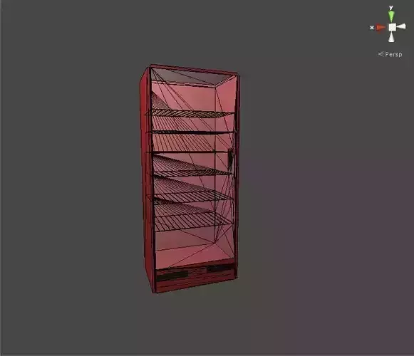 Drink refrigerator Low-poly 3D model